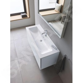 Duravit L-Cube - Meuble sous lavabo 550x1220x481 mm, 2 tiroirs, blanc brillant LC624302222