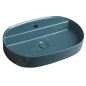Sapho Isvea - Lavabo à poser 60x40 cm, trou pour robinet, vert pétrole 10NF65060-2P Sapho Isvea - Lavabo à poser 60x40 cm, trou pour robinet, vert pétrole 10NF65060-2P