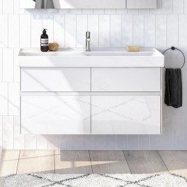 Villeroy & Boch Collaro - Meuble-vasque, 1154x546x444 mm, 4 tiroirs, Glossy White C01200DH