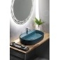 Sapho Isvea - Lavabo à poser 60x40 cm, trou pour robinet, vert pétrole 10NF65060-2P Sapho Isvea - Lavabo à poser 60x40 cm, trou pour robinet, vert pétrole 10NF65060-2P