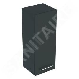 Geberit Selnova Square - Meuble latéral haut 850x330x297 mm, 1 porte, gris velouté mat 501.277.00.1