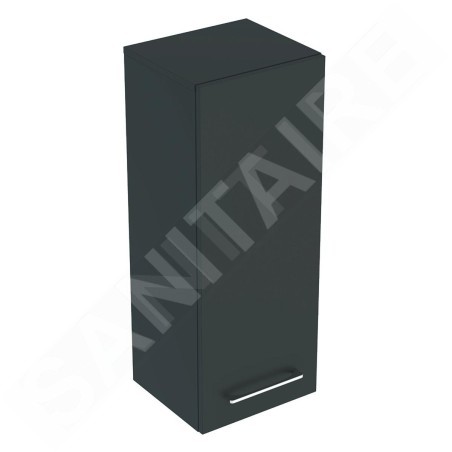 Geberit Selnova Square - Meuble latéral haut 850x330x297 mm, 1 porte, gris velouté mat 501.277.00.1