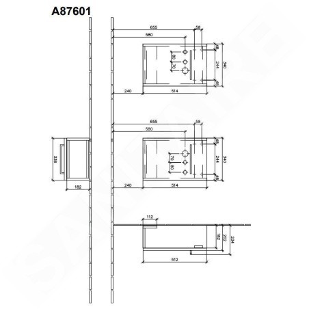 Villeroy & Boch Avento - Meuble-vasque, 340x514x202 mm, 1 porte, Nordic Oak A87601VJ