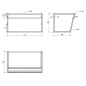 Sapho Ska - Support pour lavabo avec étagère, 750 mm, noir mat SKA102 Sapho Ska - Support pour lavabo avec étagère, 750 mm, noir mat SKA102