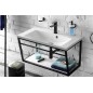 Sapho Ska - Support pour lavabo avec étagère, 750 mm, noir mat SKA102 Sapho Ska - Support pour lavabo avec étagère, 750 mm, noir mat SKA102