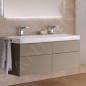 Geberit Xeno 2 - Meuble sous lavabo 1200 mm avec luminaire LED, 4 tiroirs, greige 500.518.00.1 Geberit Xeno 2 - Meuble sous lavabo 1200 mm avec luminaire LED, 4 tiroirs, greige 500.518.00.1