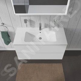 Duravit L-Cube - Meuble sous lavabo 550x1020x481 mm, 2 tiroirs, blanc mat LC624201818