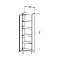 Duravit L-Cube - Armoire haute 1760x500x363 mm, charnière à gauche, blanc mat LC1181L1818