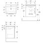 Geberit Selnova Square - Meuble-vasque 635x538x480 mm, avec vasque, 1 porte, gris velouté mat 501.249.00.1 Geberit Selnova Square - Meuble-vasque 635x538x480 mm, avec vasque, 1 porte, gris velouté mat 501.249.00.1