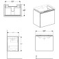 Geberit Acanto - Meuble sous lavabo 600 mm, blanc poli 500.614.01.2 Geberit Acanto - Meuble sous lavabo 600 mm, blanc poli 500.614.01.2