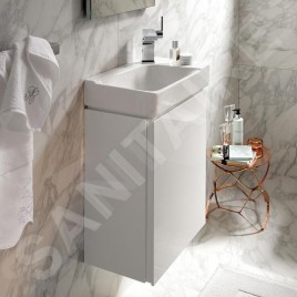 Geberit Xeno 2 - Meuble sous lave-mains 400 mm, blanc poli 500.502.01.1