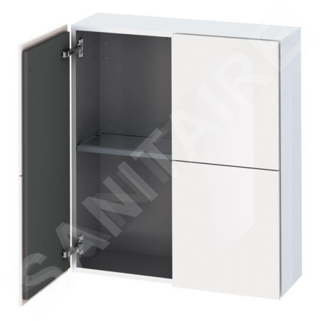 Duravit L-Cube - Armoire 800x700x243 mm, 2 portes, blanc brillant LC116702222