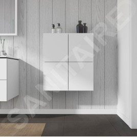 Duravit L-Cube - Armoire 800x700x243 mm, 2 portes, blanc brillant LC116702222
