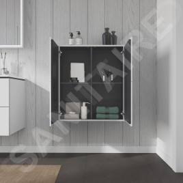 Duravit L-Cube - Armoire 800x700x243 mm, 2 portes, blanc brillant LC116702222