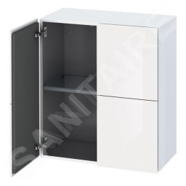 Duravit L-Cube - Armoire 800x700x363 mm, 2 portes, blanc brillant LC117702222