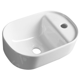 Sapho Manaki - Lave-main 42x28 mm, sans trop-plein, trou pour robinet, blanc TU0076