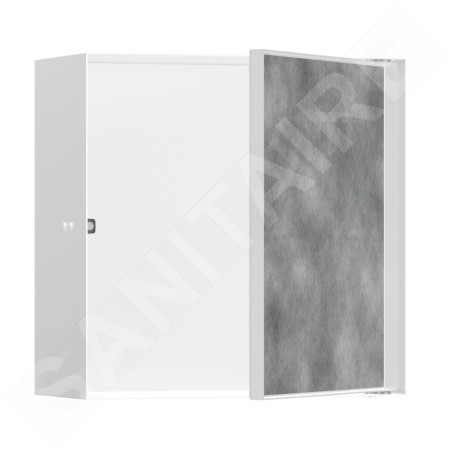Hansgrohe XtraStoris Rock - Niche murale, avec porte, 300x300x140 mm, blanc mat 56091700