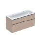 Geberit iCon - Meuble avec double lavabo, 118x48x63 cm, 2 tiroirs, KeraTect, chêne 502.334.JH.1 Geberit iCon - Meuble avec double lavabo, 118x48x63 cm, 2 tiroirs, KeraTect, chêne 502.334.JH.1