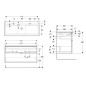 Geberit iCon - Meuble avec double lavabo, 118x48x63 cm, 2 tiroirs, KeraTect, chêne 502.334.JH.1 Geberit iCon - Meuble avec double lavabo, 118x48x63 cm, 2 tiroirs, KeraTect, chêne 502.334.JH.1