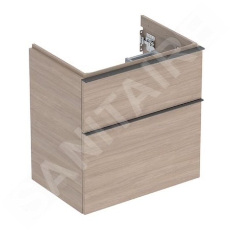 Geberit iCon - Meuble lavabo, 59x62x42 mm, 2 tiroirs, chêne 502.307.JH.1