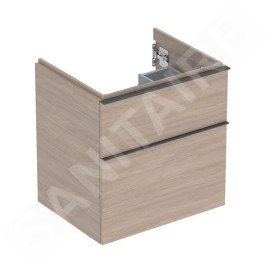 Geberit iCon - Meuble lavabo, 59x62x48 mm, 2 tiroirs, chêne 502.303.JH.1