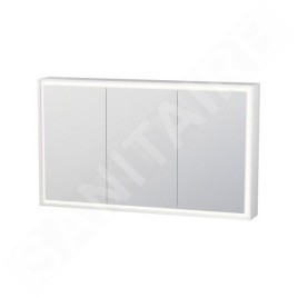 Duravit L-Cube - Armoire miroir avec éclairage LED, 700x1200x155 mm, 3 portes, blanc LC7553000001000