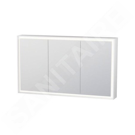 Duravit L-Cube - Armoire miroir avec éclairage LED, 700x1200x155 mm, 3 portes, blanc LC7553000001000