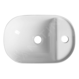 Sapho Manaki - Lave-main 42x28 mm, sans trop-plein, trou pour robinet, blanc TU0076