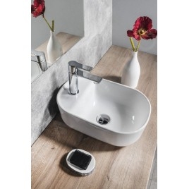 Sapho Manaki - Lave-main 42x28 mm, sans trop-plein, trou pour robinet, blanc TU0076