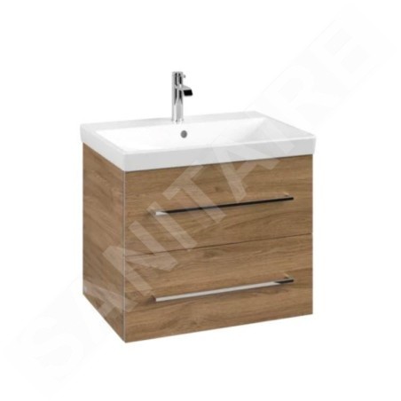 Villeroy & Boch Avento - Meuble sous lavabo 630x514x452 mm, deux tiroirs, Oak Kansas A89000RH