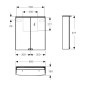Geberit Option - Armoire de toilette avec éclairage, 600x675x180 mm, blanc 500.273.00.1 Geberit Option - Armoire de toilette avec éclairage, 600x675x180 mm, blanc 500.273.00.1