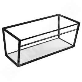 Sapho Ska - Support pour lavabo avec étagère, 900 mm, noir mat SKA103
