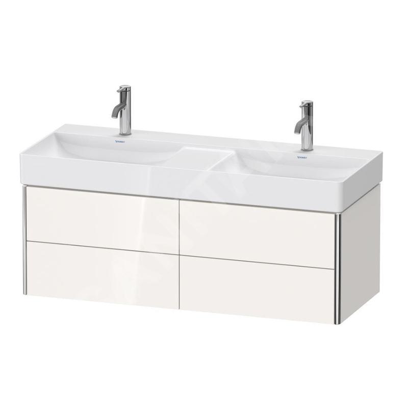 Duravit XSquare - Meuble sous lavabo double 397x1184x460 mm, 4 tiroirs, blanc brillant XS416402222 Duravit XSquare - Meuble sous lavabo double 397x1184x460 mm, 4 tiroirs, blanc brillant XS416402222