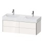 Duravit XSquare - Meuble sous lavabo double 397x1184x460 mm, 4 tiroirs, blanc brillant XS416402222 Duravit XSquare - Meuble sous lavabo double 397x1184x460 mm, 4 tiroirs, blanc brillant XS416402222