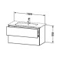 Duravit L-Cube - Meuble sous lavabo 550x1020x481 mm, 2 tiroirs, blanc brillant LC624202222 Duravit L-Cube - Meuble sous lavabo 550x1020x481 mm, 2 tiroirs, blanc brillant LC624202222