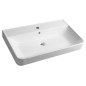 Sapho Gali - Lavabo 80x48 cm, avec trop-plein, trou pour robinetterie, blanc TU0174 Sapho Gali - Lavabo 80x48 cm, avec trop-plein, trou pour robinetterie, blanc TU0174