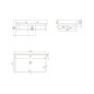 Sapho Gali - Lavabo 80x48 cm, avec trop-plein, trou pour robinetterie, blanc TU0174 Sapho Gali - Lavabo 80x48 cm, avec trop-plein, trou pour robinetterie, blanc TU0174