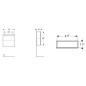 Geberit iCon - Armoire 450x467x150 mm, 1 porte, charnières G / D, blanc brillant 502.319.01.1