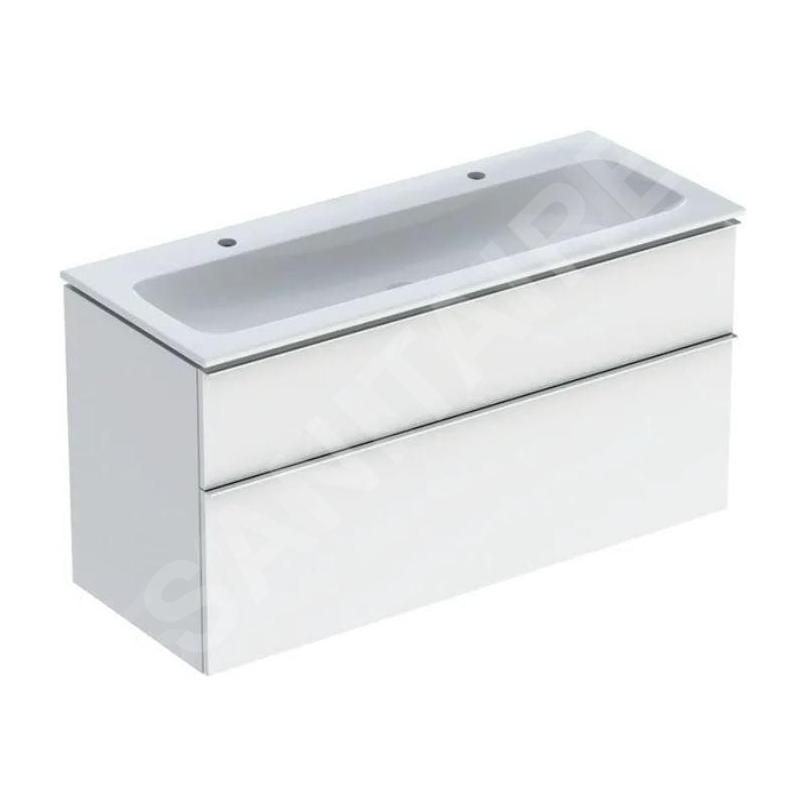 Geberit iCon - Meuble avec double lavabo, 1200x630x480 mm, blanc brillant 502.338.01.2 Geberit iCon - Meuble avec double lavabo, 1200x630x480 mm, blanc brillant 502.338.01.2