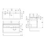 Geberit iCon - Meuble avec double lavabo, 1200x630x480 mm, blanc brillant 502.338.01.2 Geberit iCon - Meuble avec double lavabo, 1200x630x480 mm, blanc brillant 502.338.01.2