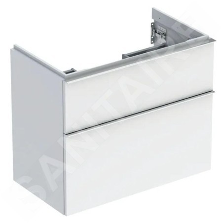 Geberit iCon - Meuble sous lavabo 740x615x416 mm, 2 tiroirs, blanc brillant 502.308.01.2