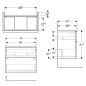 Geberit iCon - Meuble sous lavabo 740x615x416 mm, 2 tiroirs, blanc brillant 502.308.01.2 Geberit iCon - Meuble sous lavabo 740x615x416 mm, 2 tiroirs, blanc brillant 502.308.01.2