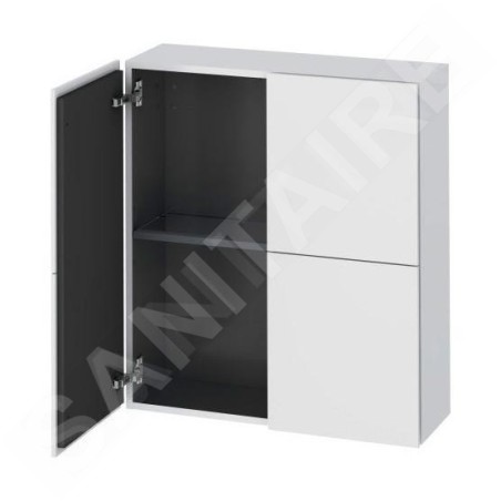Duravit L-Cube - Armoire latérale 800x700x243 mm, 2 portes, blanc mat LC116701818