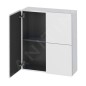 Duravit L-Cube - Armoire latérale 800x700x243 mm, 2 portes, blanc mat LC116701818