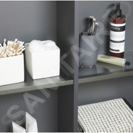 Duravit L-Cube - Armoire latérale 800x700x243 mm, 2 portes, blanc mat LC116701818