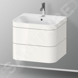 Duravit Happy D.2 Plus - Meuble avec lavabo 480x575x490 mm, 2 tiroirs, blanc brillant HP4635O2222