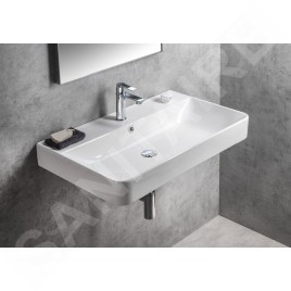 Sapho Gali - Lavabo 80x48 cm, avec trop-plein, trou pour robinetterie, blanc TU0174