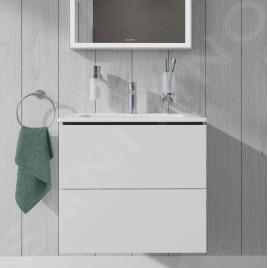 Duravit L-Cube - Meuble sous lavabo 550x620x391 mm, 2 tiroirs, blanc mat LC625601818