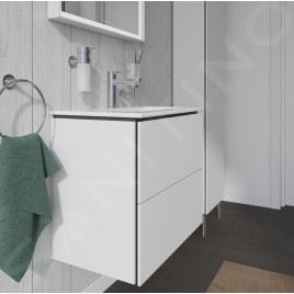 Duravit L-Cube - Meuble sous lavabo 550x620x391 mm, 2 tiroirs, blanc mat LC625601818