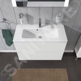 Duravit L-Cube - Meuble sous lavabo 550x820x391 mm, 2 tiroirs, blanc mat LC625701818